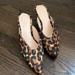 Loeffler Randall leopard mules